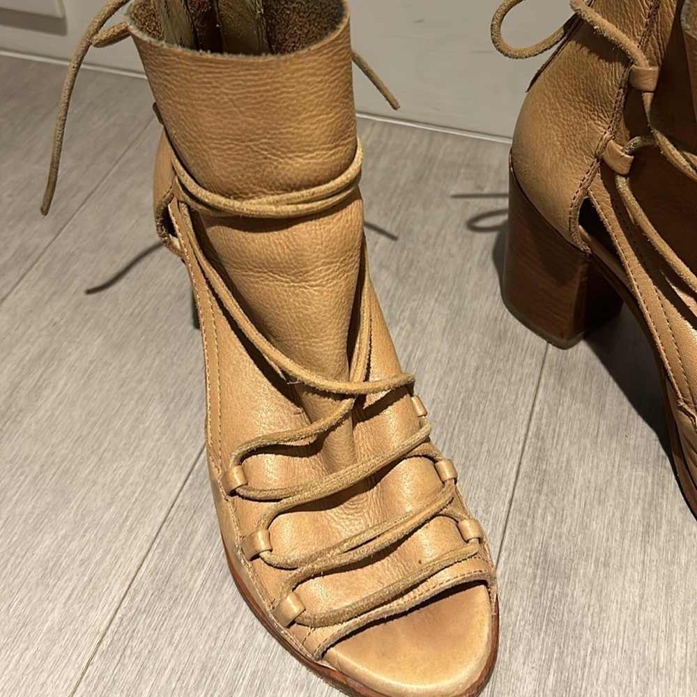 Leather Open Toe Boot - image 7